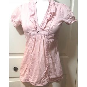 Ruffled Pink Top XS